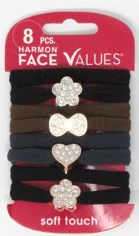 Harmon Face Values Soft Elastics w/ Charms 8 pcs