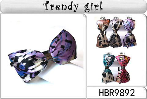 ♥ Satin Multiple Colored Animal Print Bow HB's HBR9892,12