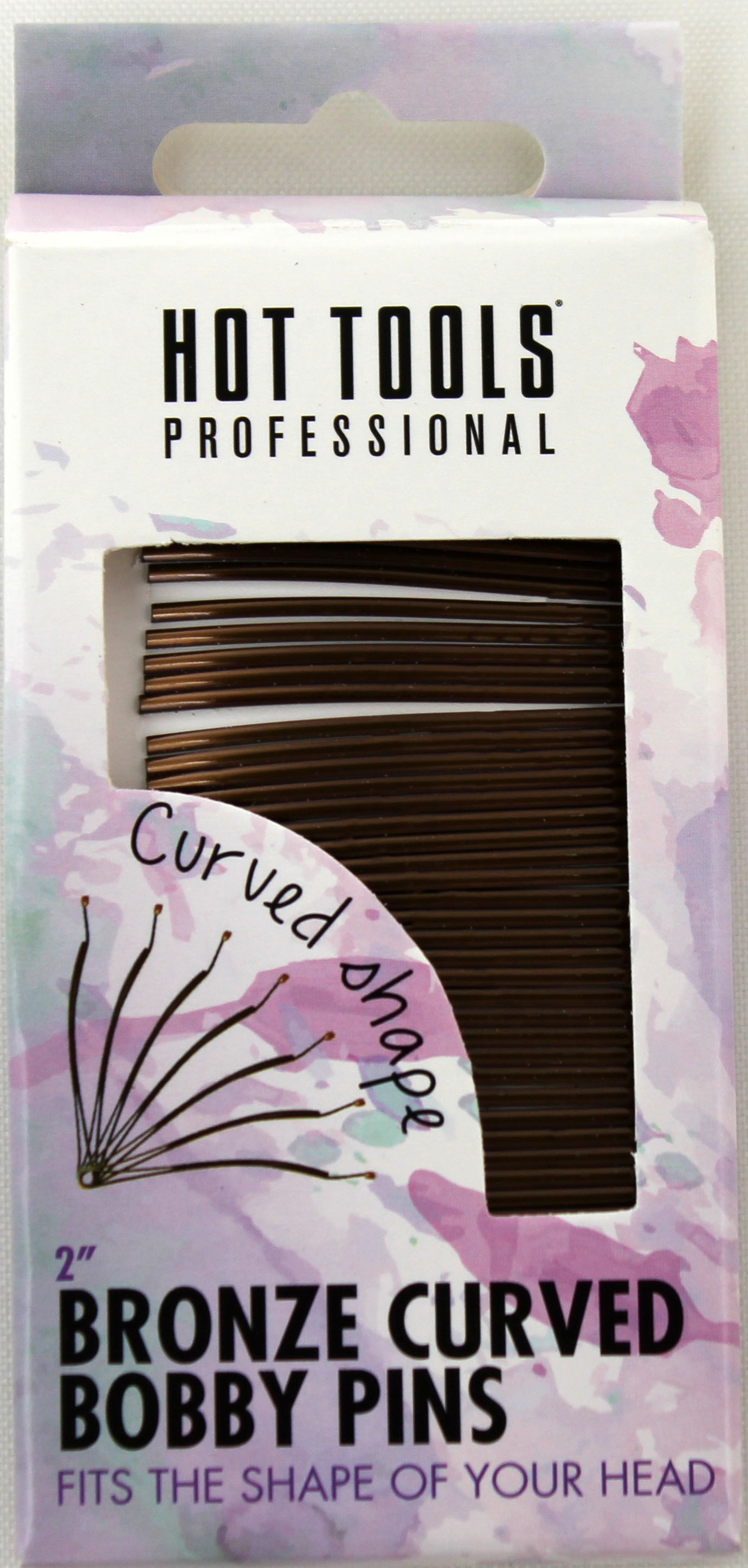 Hot Tools Bobby Pins Bronze Curved 90CT - Click Image to Close