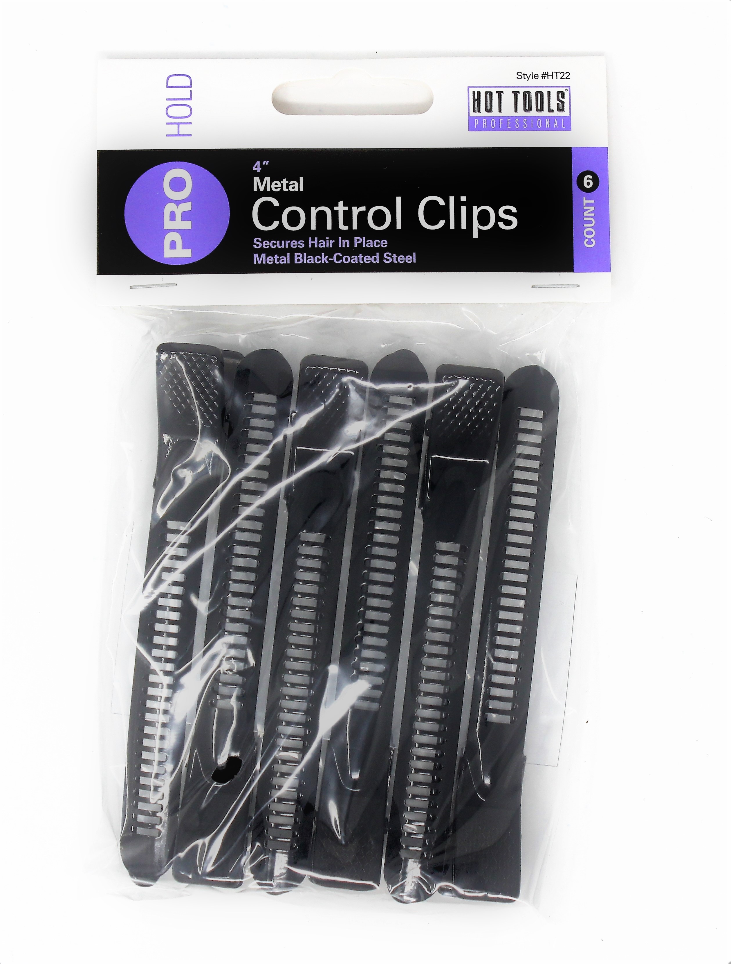 Hot Tools CONTROL CLIPS METAL 4" 6 CT