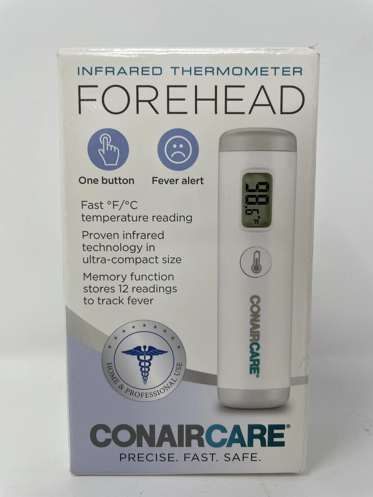 Conair Digital Thermometer for Adults and Kids, Forehead Thermometer, Compact, No Contact Infared