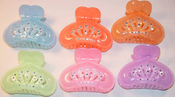 Heart tip "Queen Goddess" Pastel Jaw Clip {wink},24 pcs for ea o