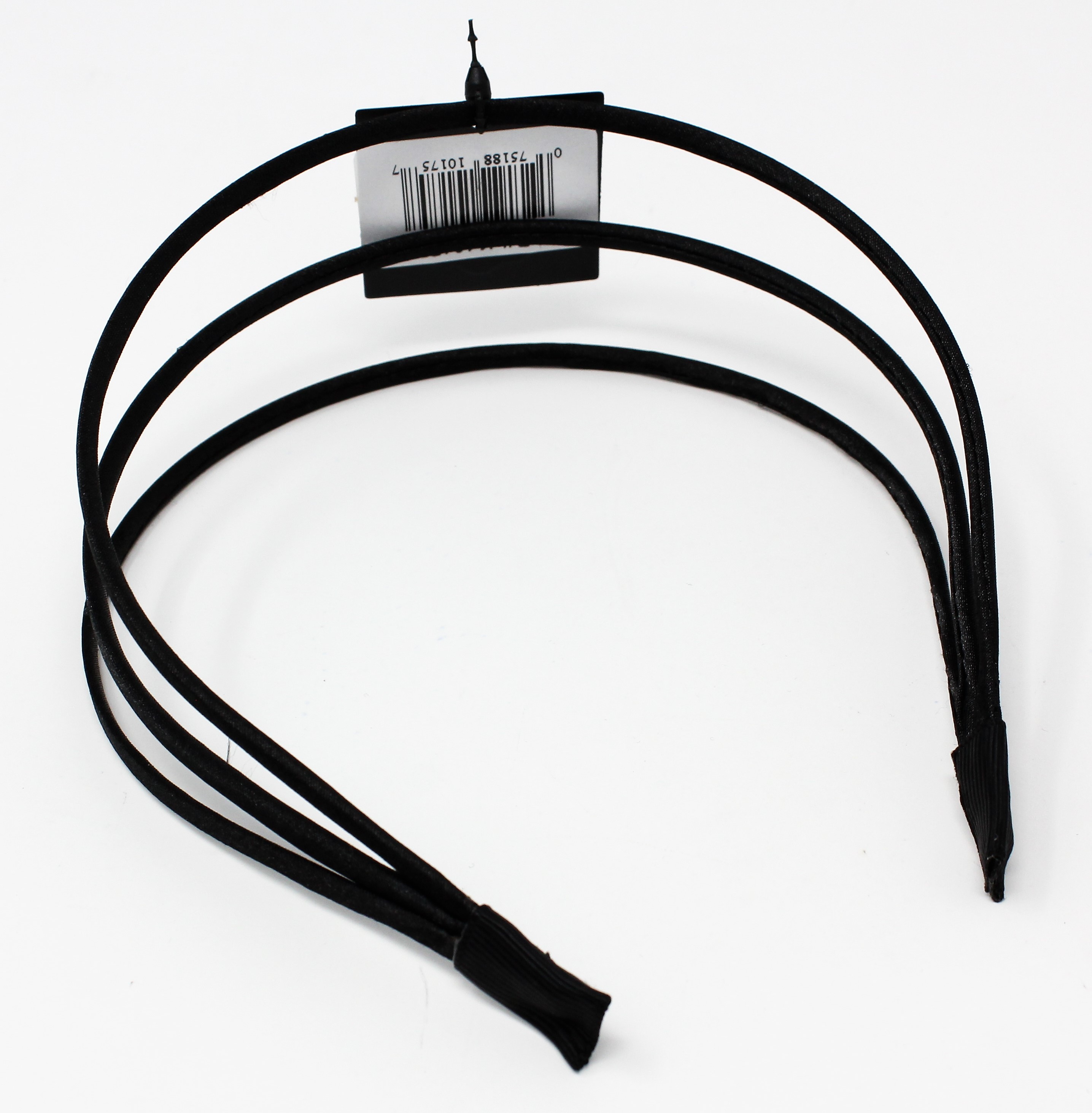 Karina 3 Strand Black Headband