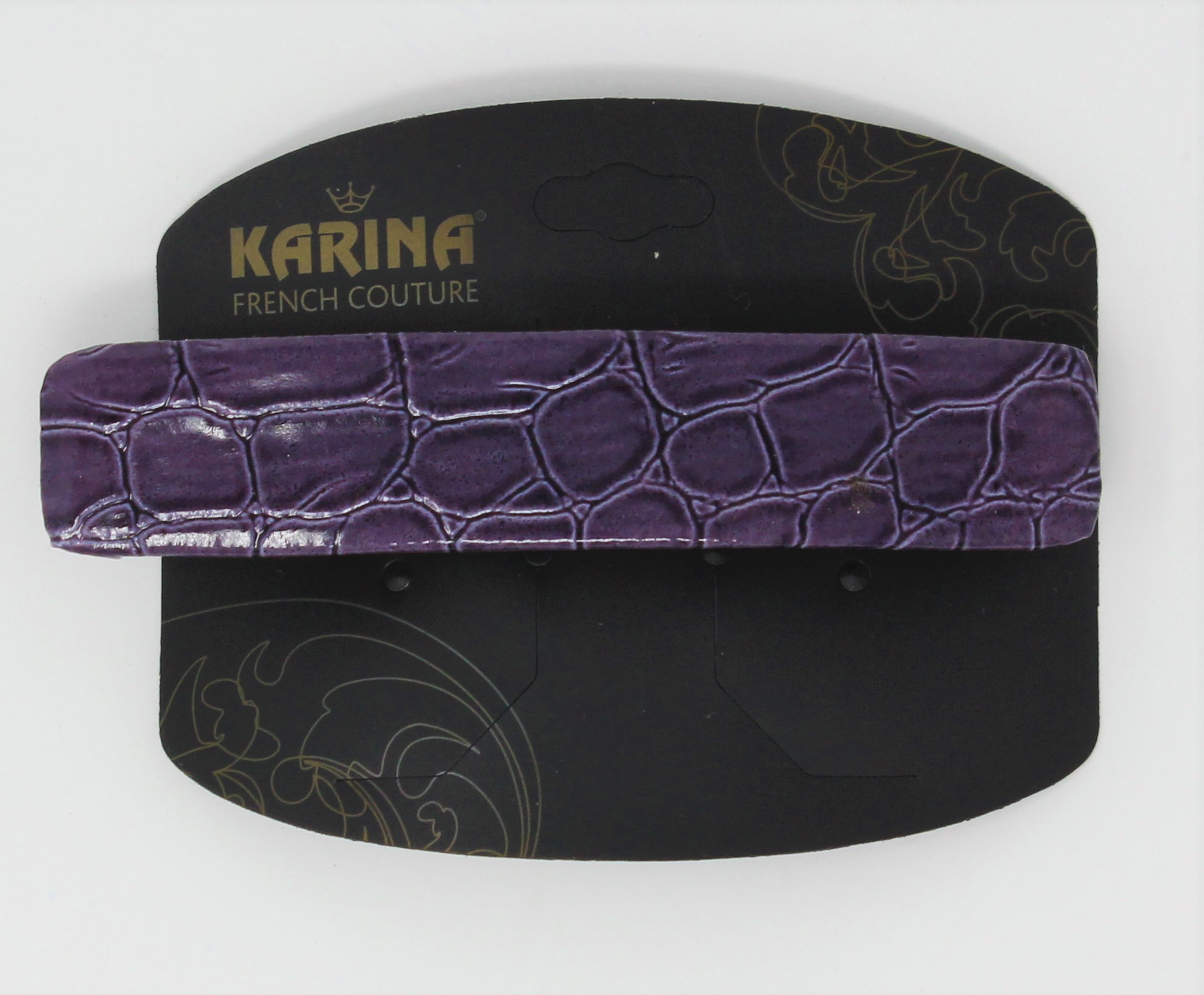 KARINA PURPLE CROCODILE BARRETTE