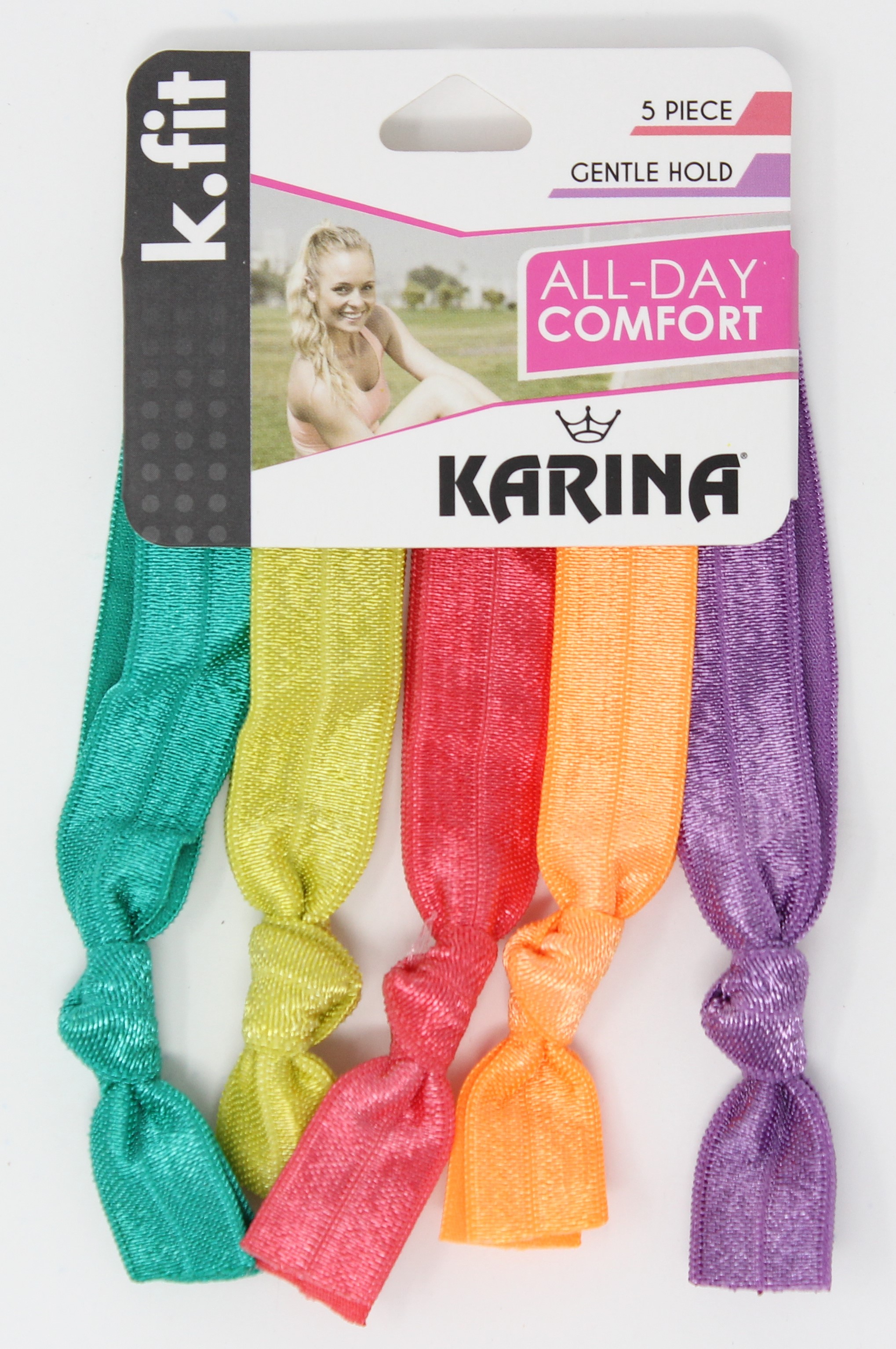 Karina All Day Comfort Bright Color Hair Ties 5CT