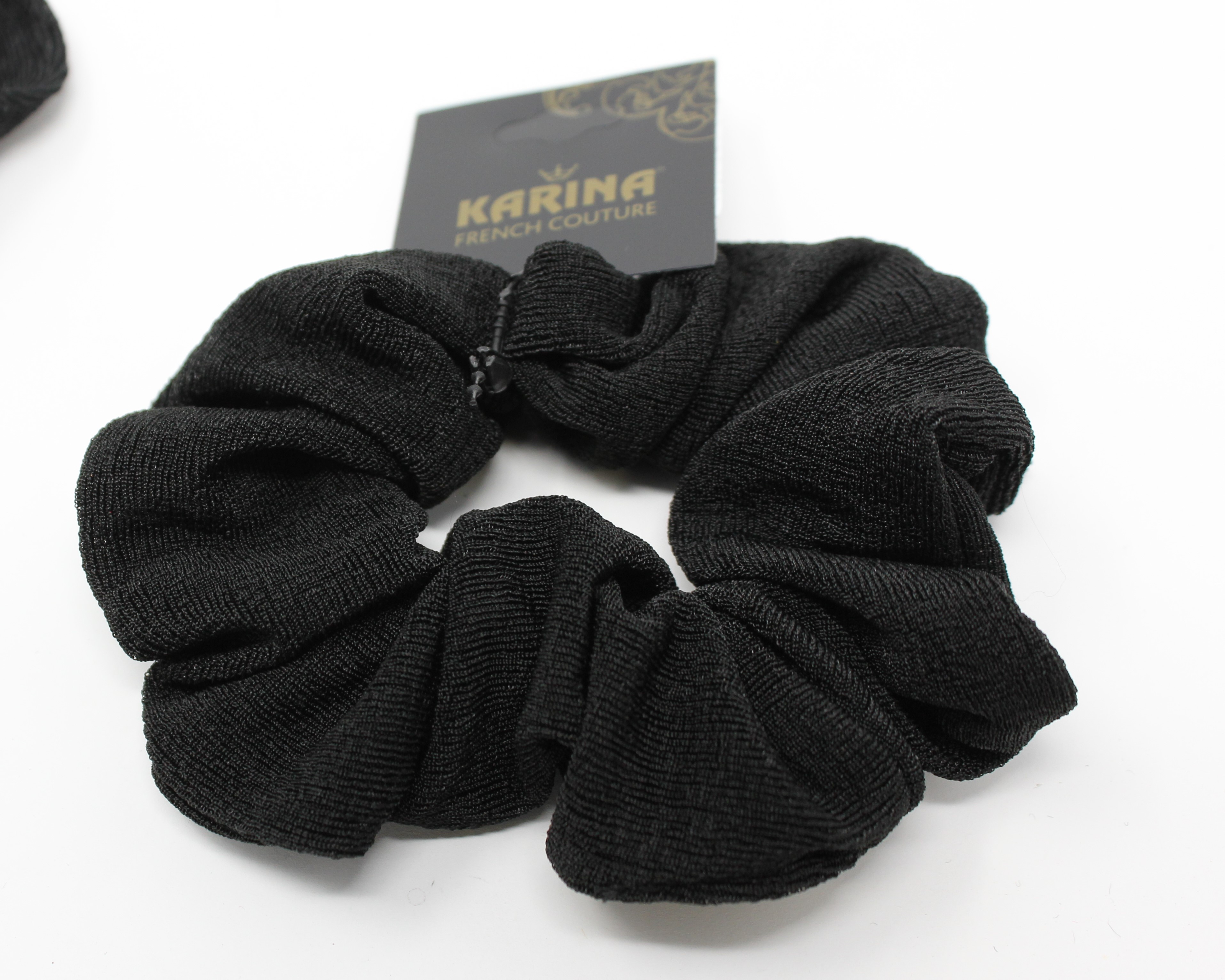 Karina Slinky Black Twister Scrunchie - Click Image to Close