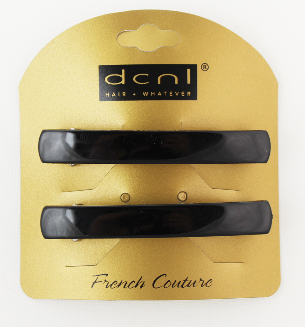 DCNL Black Auto Clasp Barrettes - Click Image to Close