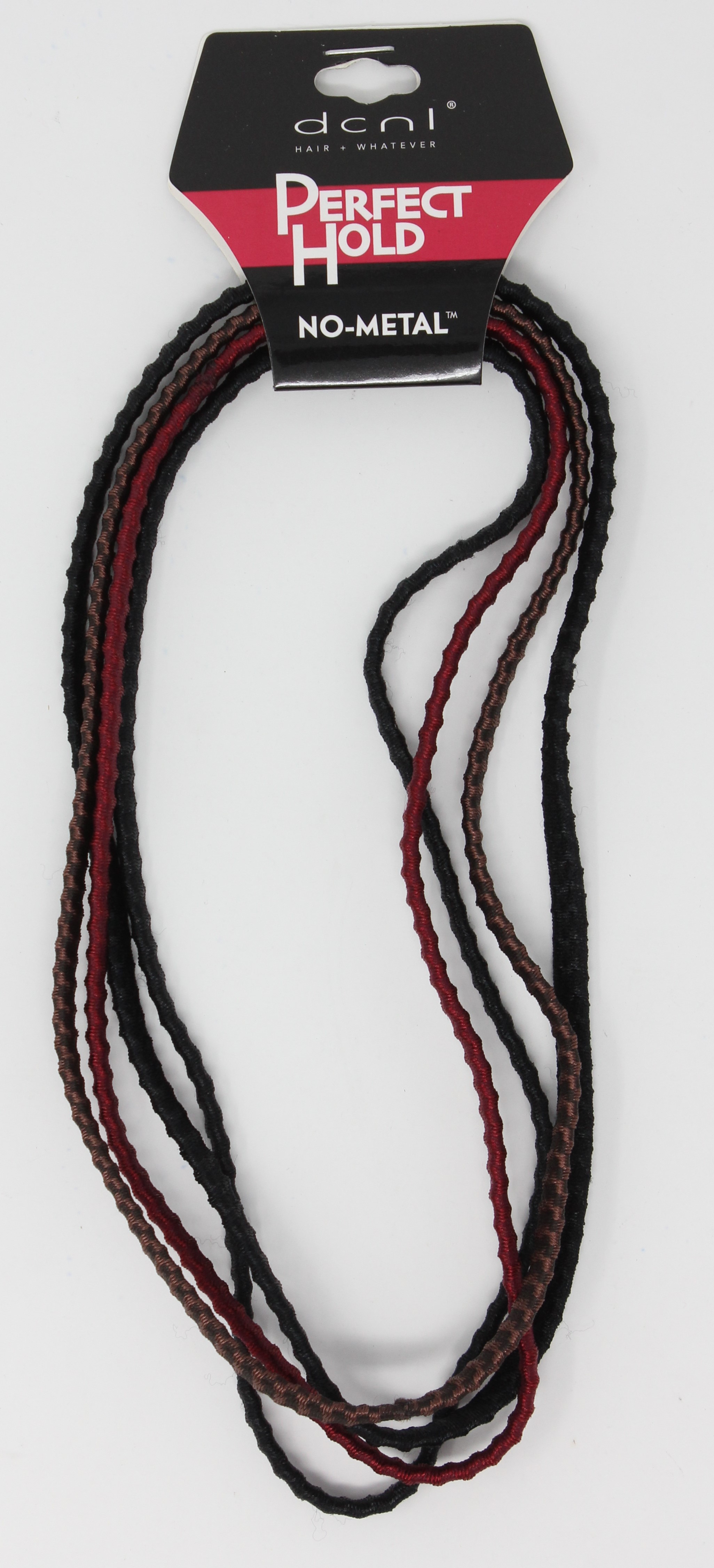 DNCL 4PC BLACK/GRAY/RED ELASTIC HEADWRAP