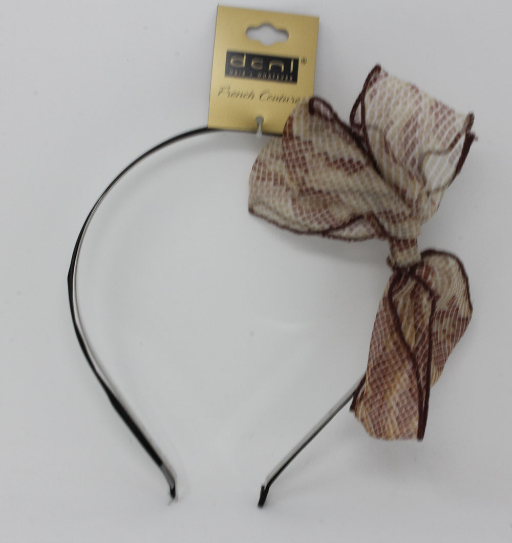 BROWN BOW PRINT HEADBAND