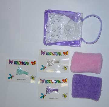 Kids barette with wristband, 24 set