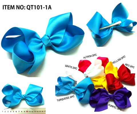 Ribbon Bow with alligator clip - Click Image to Close