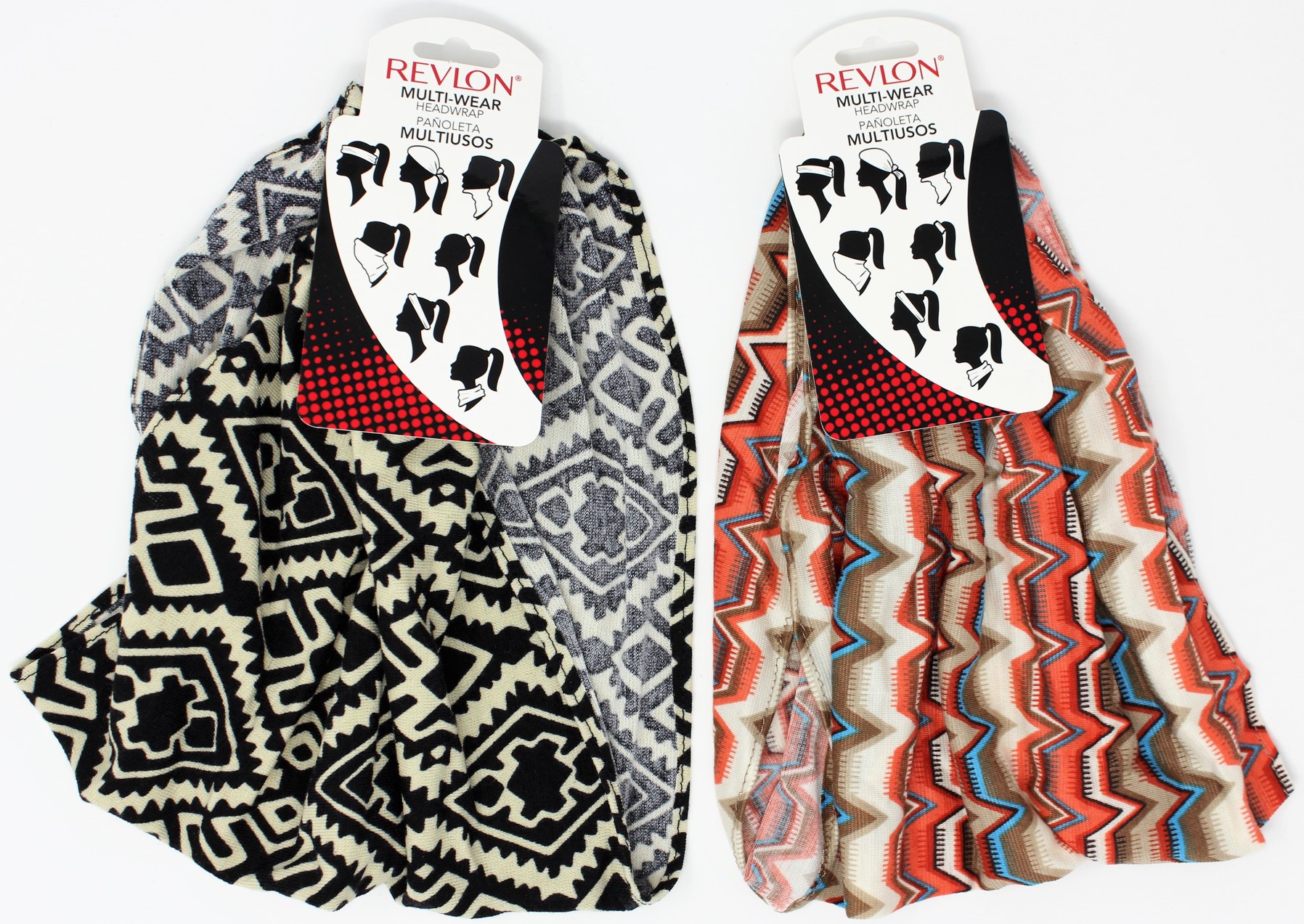 Revlon Multi-wear Multi-purpose Headwraps Tribal Prints Assorted