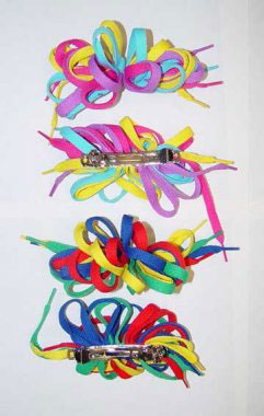 Vibrant Shoelace Hair Bow, 1ct (CCC)