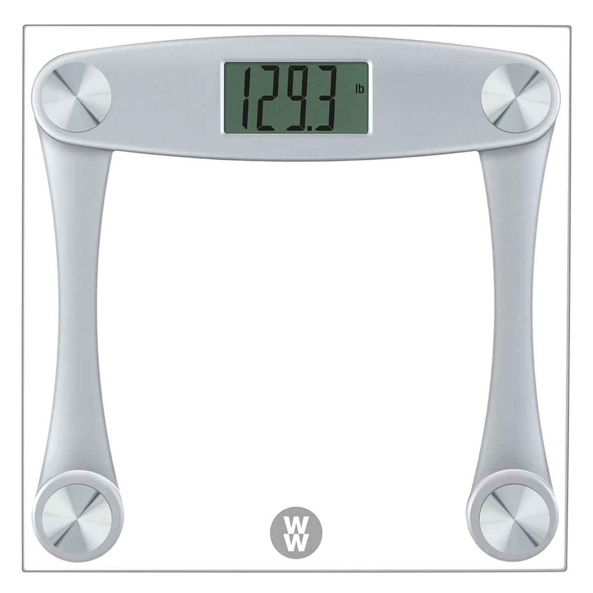 Weight Watchers Scales by Conair Bathroom Scale for Body Weight, Digital Scale, Glass Body Scale