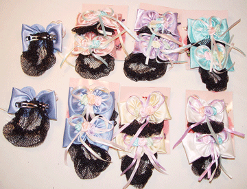 ♥ Bows, Ribbons & Flowers w/Nets ~ 2/Cd=24Pcs