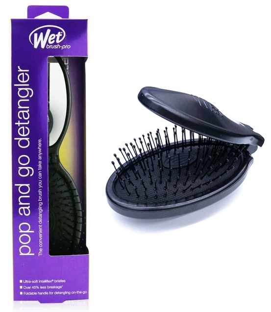 Wet Brush PRO POP N GO DETANGLER Hair Brush-BLACK