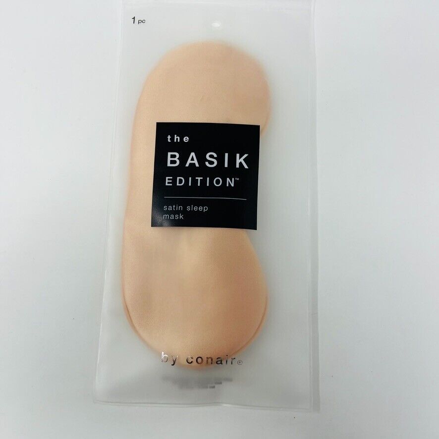 The Basik Edition Satin Sleep Mask by Conair Peach