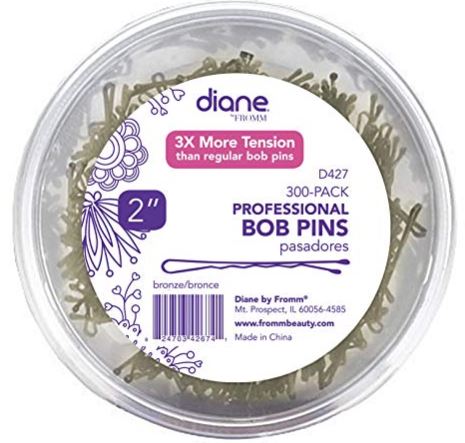Diane Pro Bobby Pins, 2-Inches Bronze, 300 Count - Click Image to Close