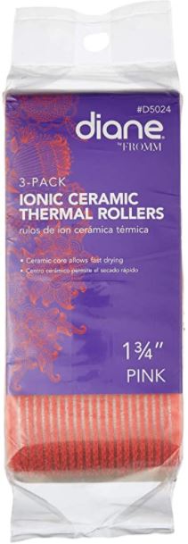 Diane Self Grip Ion Ceramic Rollers, Pink, 1 3/4 Inch, 3 Count