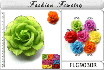 flg9030r Beautiful Assorted Floral Hair Bows $9.00 per dozen