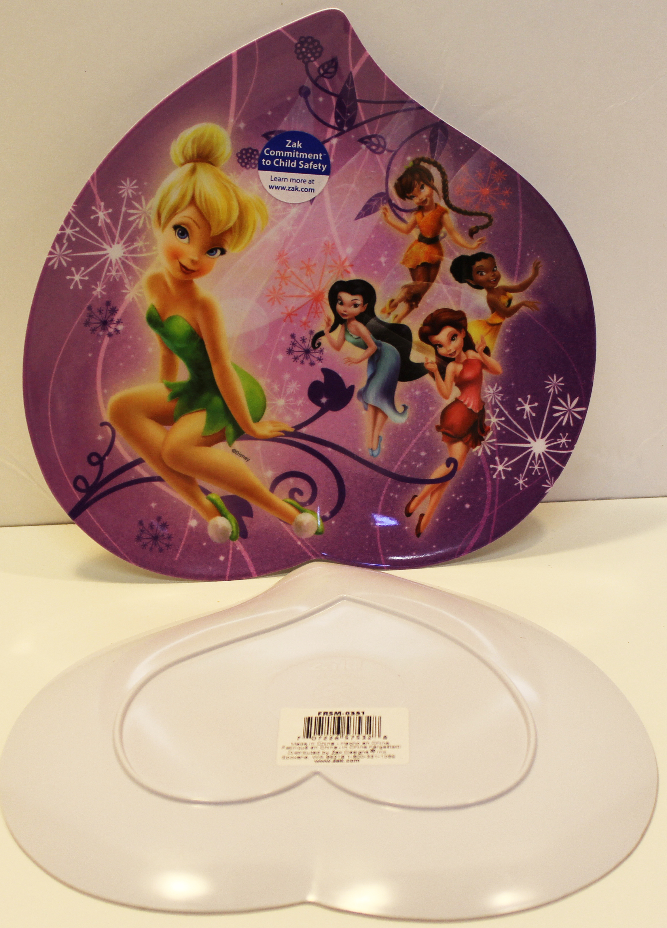 12 Disney Fairies Petal Shaped Plates - Click Image to Close