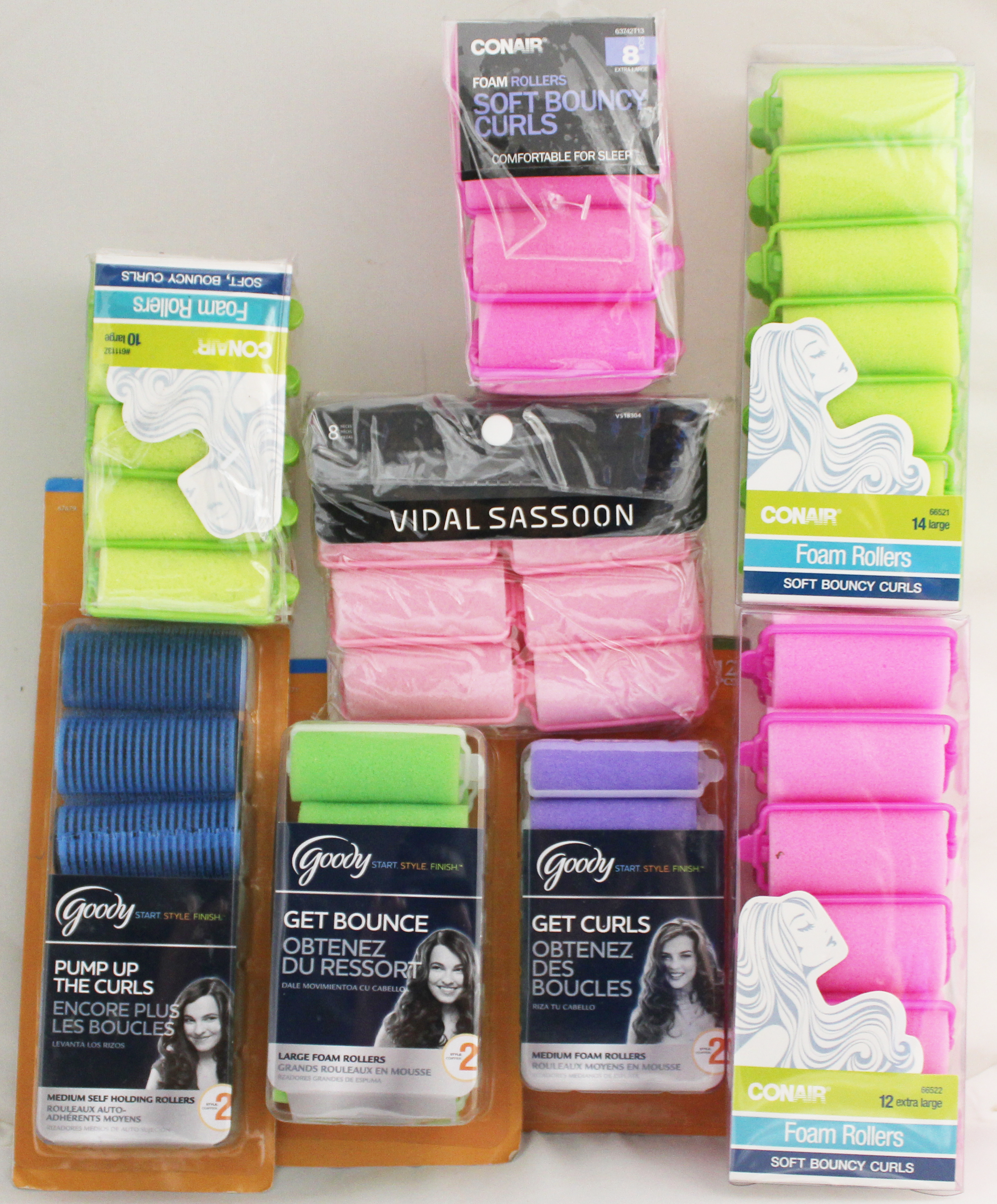 Goody Foam Hair Roller Variety 36-Pack Lot - 1 Count - Click Image to Close