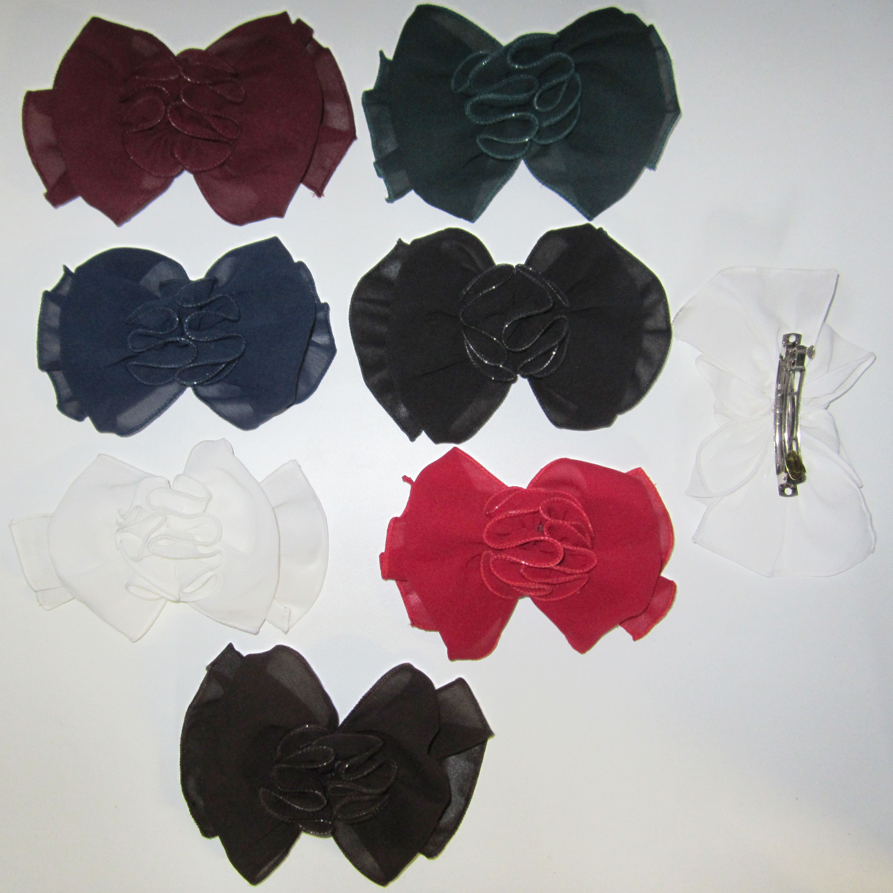 Chiffon Hair Bow, 1dz/order - Click Image to Close