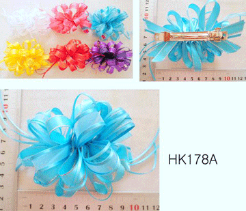 hk178a $9.00 per dozen for spring/sumer lace & ribbon hair bows.