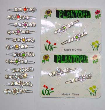 Rhinestone Flower bobby Pins