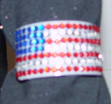 Rhinestone American Flag for your hair or wrist