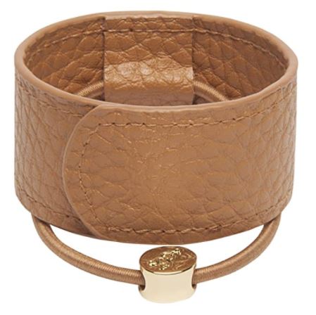 Leather Hair Cuff, Camel, Doubles as a stylish leather wrist cuff