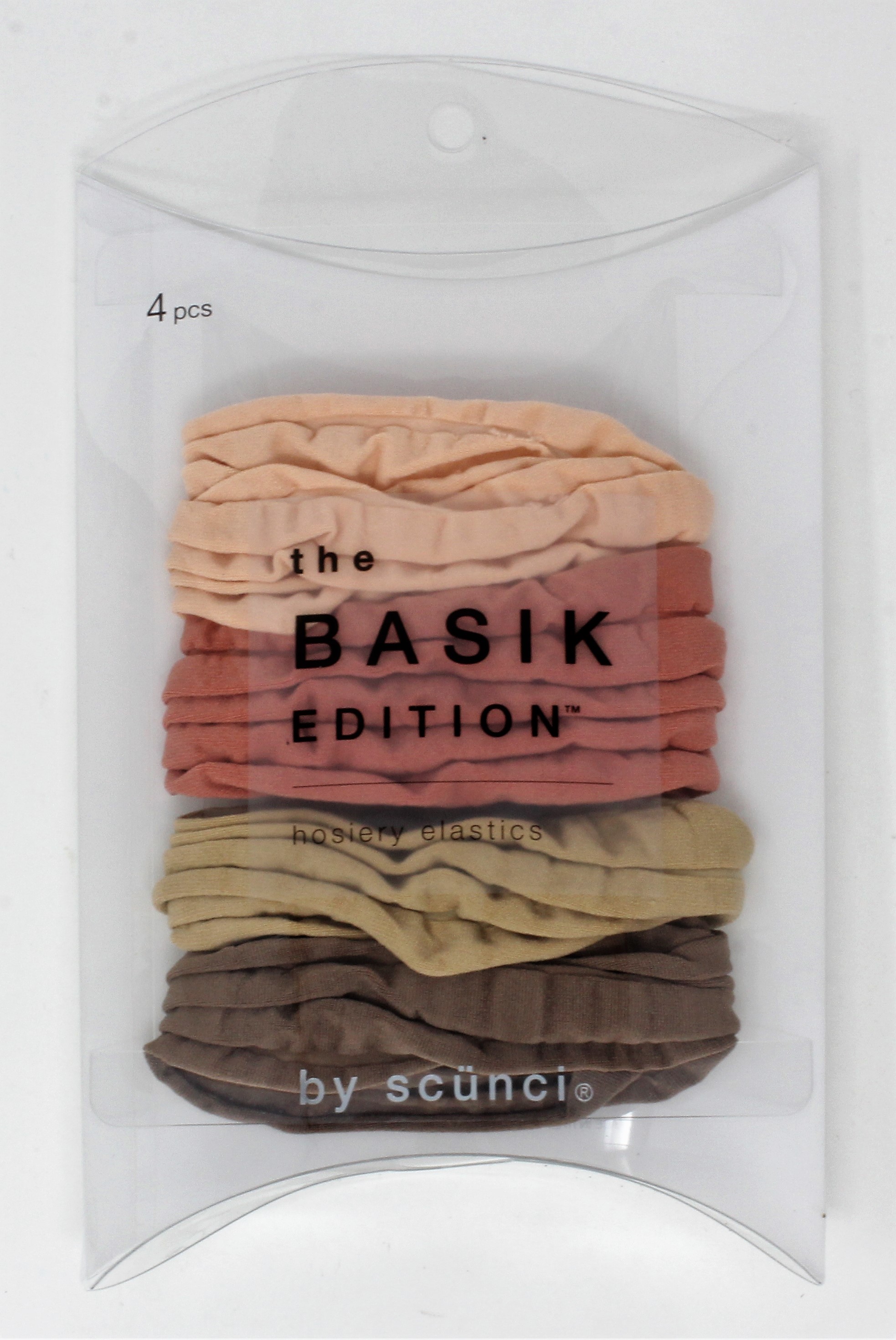 Scunci Basik Edition Hoisery Elastics 4 pcs